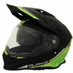 Coupon 😍 Rjays Dakar II Matte Black Hi Viz Helmet - Black - Small - Adult ⭐