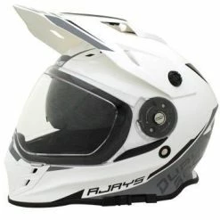 Deals ✔️ Rjays Dakar II Helmet - Gloss White/Grey - S ✨