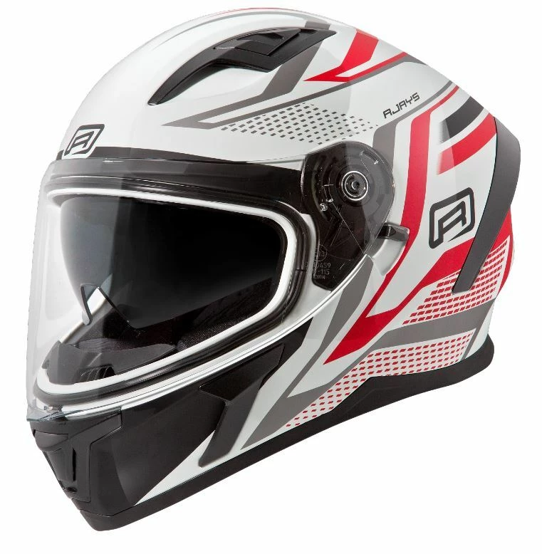 Promo ⭐ Rjays Apex III Ignite White Red Helmet - Red - X-Small - Adult ⌛